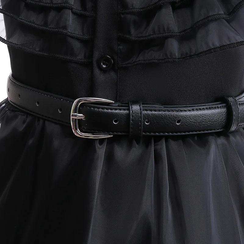 Wednesday Cosplay For Girls Costume Movie Addams Dresses for Girl Kids Mesh Party Dresses Halloween Carnival Costumes 4-12Yrs 6