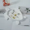 Irregular Pure White Gypsum  Tray Retro French Style Decoration Trays Home Bedroom Exquisite Desktop Jewelry Storage Ornament 4