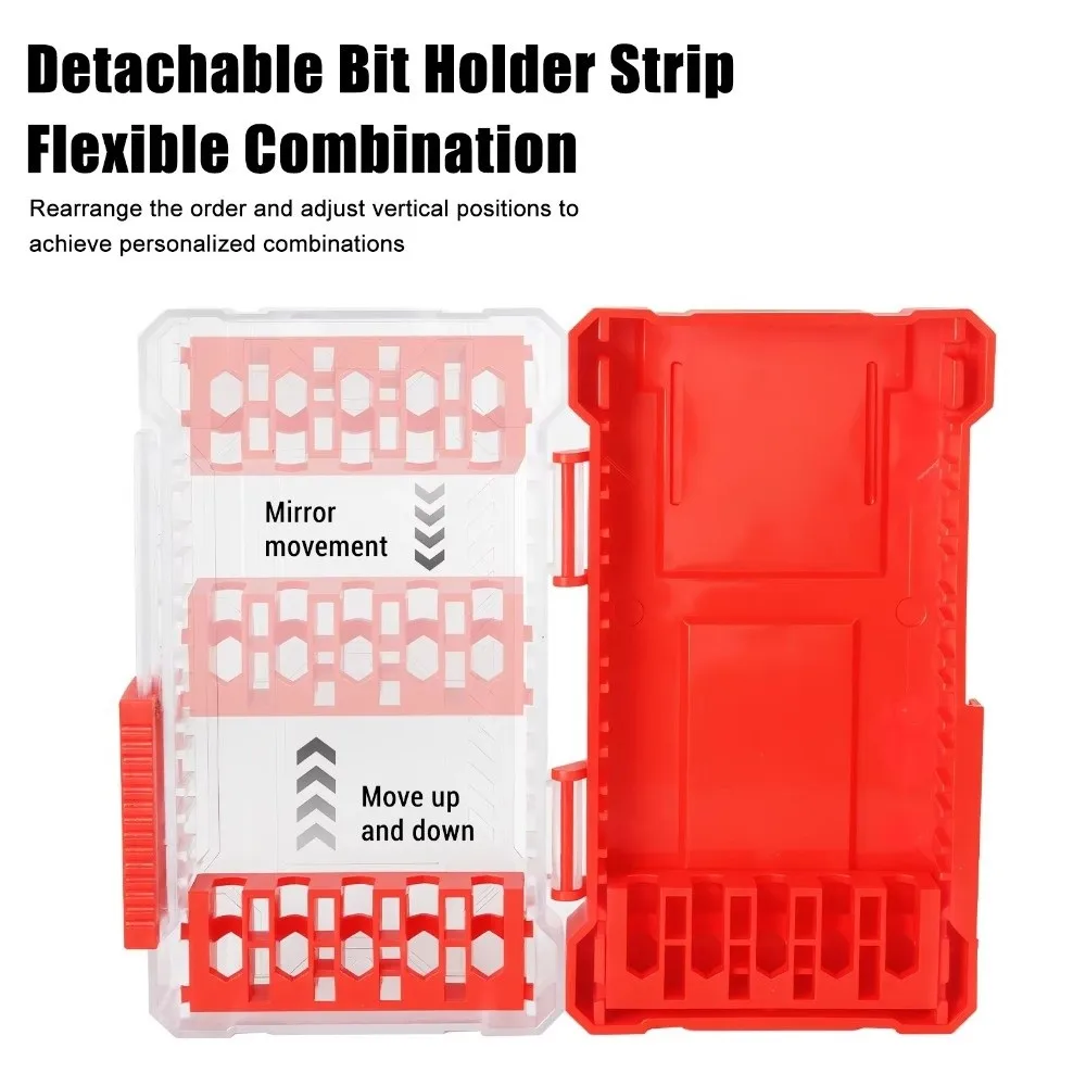 Embedded Parts Drill Bit Storage Box Rotating Hangable Tool Holder Sleeve Drill Bit Boxes Detachable Drill Bit Storage Container
