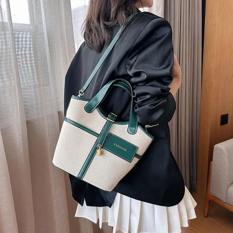 Casual Tote Bags for Women Trend 2024 Fashion Letter Canvas Handbag Woman High Quality Luxury Designer Large Shoulder Bag Ladies