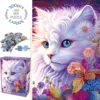 300pcs Hand Painted Cat Velvet Material Floor Jigsaw Puzzles for Adults Home Decor Games Family Fun Educational Toys for Kids 1