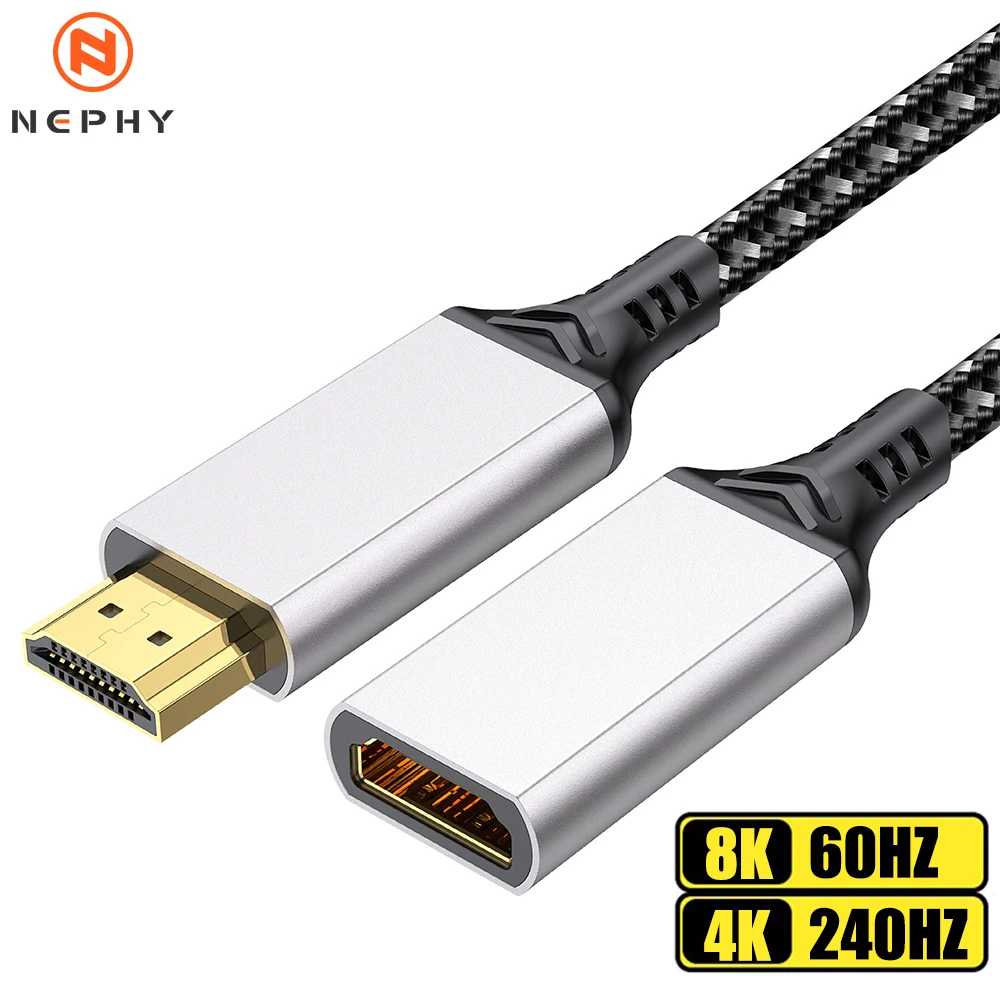 Premium HDMI 2.1 Extension Cable - Ultra High-Definition Video Wire, Male to Female Adapter, Multiple Lengths Available