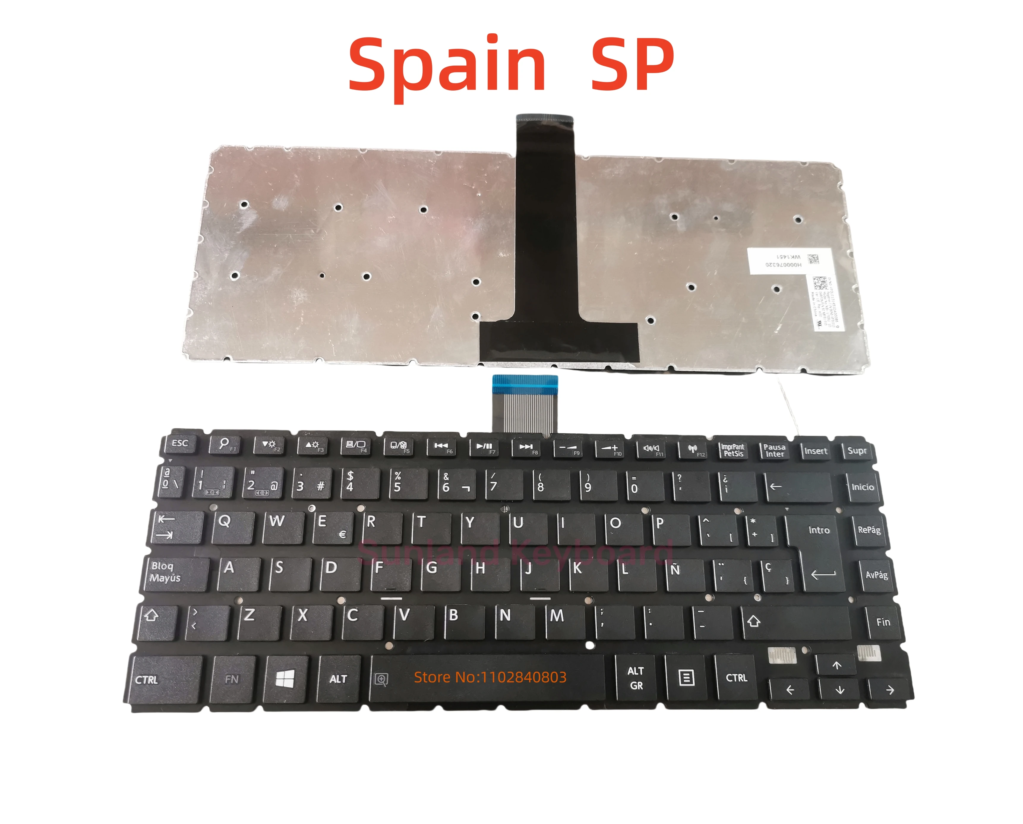 New Spain Big Enter SP Keyboard For Toshiba L40-B L40D-B L40t-B L40Dt-B L45-B L40D-B L45D-B E45-b4100 E45-B4200 L40W-C E45W-C