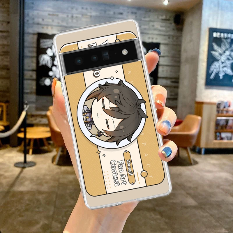 Genshin Impact Themed Soft Silicone Clear Phone Case