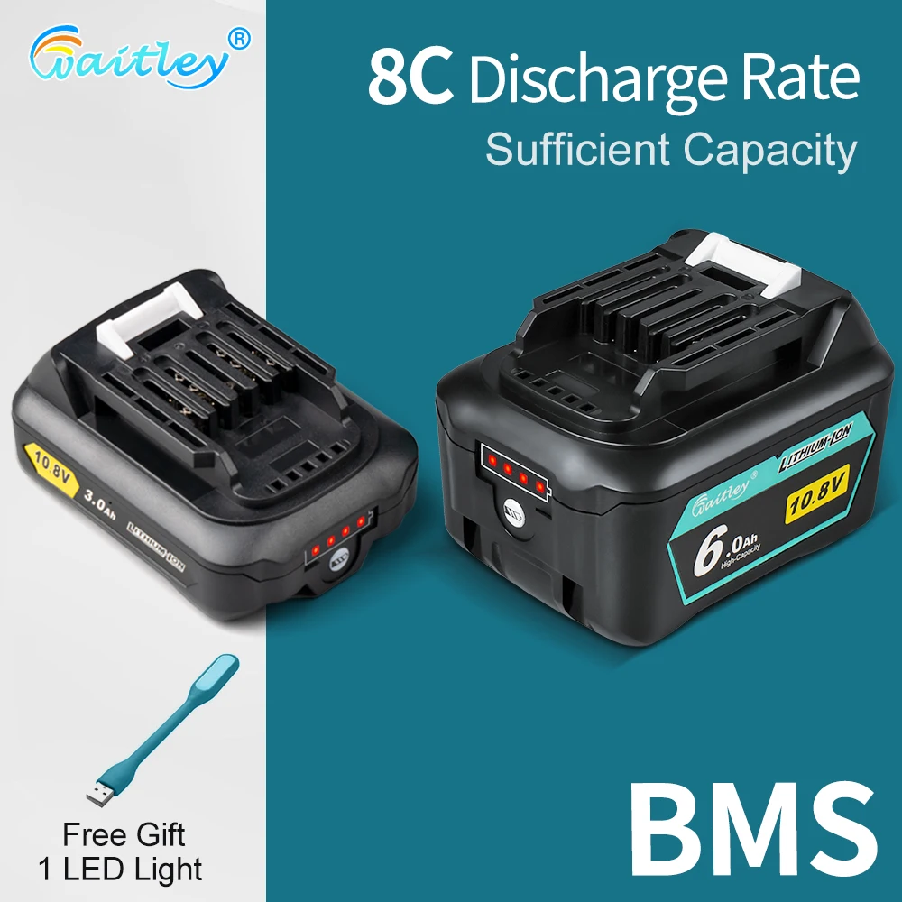 Waitley 18V Battery For Makita 18 v Power Tools Replacement Accessories  BL1860 BL1850 Li-ion Rechargeable batteries Pack charger