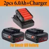 Battery de remplacement pour BOSCH Professional, 18V, 18650, 4,0 Ah, 5,0 Ah, 6,0 Ah, ProCORE 18V lithium battery BAT609, BAT618 1
