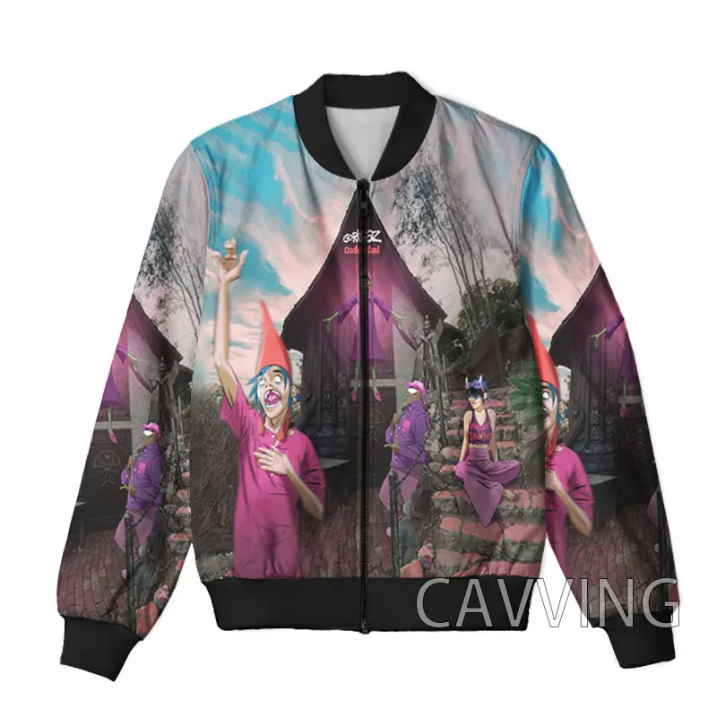 New Fashion Women/Men's 3D Print Gorillaz Band Zipper Bomber Jackets Men Overcoat Mens Coat Zip Up Jackets 4