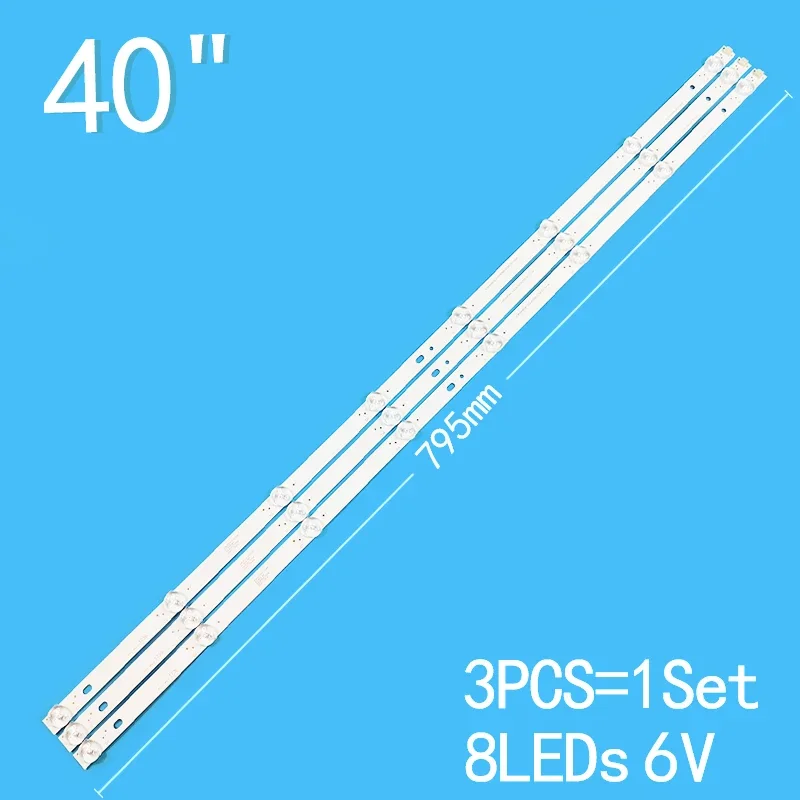 LED Backlight strip For IC-D-HWBJ40D660 TX-40ES400B TX-40ES500B TX-40FS503B TX-40ESW504B V400HJ9-MD1 MD2 3pcs led backlight strip for 40 inch tv ic d hwbj40d660 screen v400hj9 md1 tx 40es400b tx 40es500b tx 40fs503b tx 40esw504b