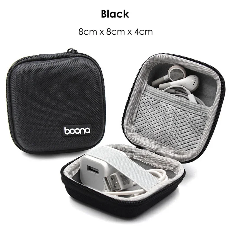 Compact Hard Shell Storage Case for Digital Accessories and Cables