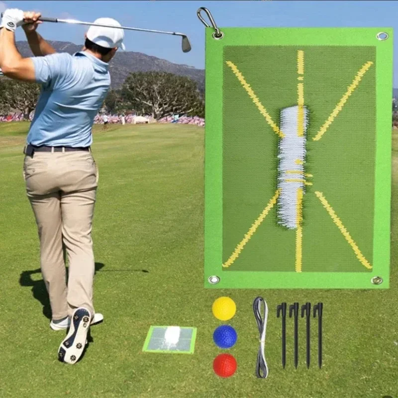 Golf Training Beginners Accessories for Swing Detection Batting Ball Directional Path Pads Practice Pads Tool Training Aids Mat 6