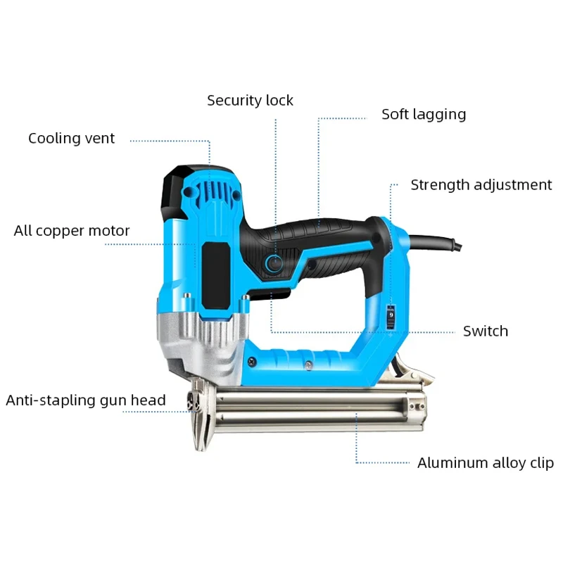 Electric Nail Gun Dual-purpose Nail Gun F30 Straight Nail Gun Multifunctional Ceiling Nail Shooting Tool Woodworking Tool 6