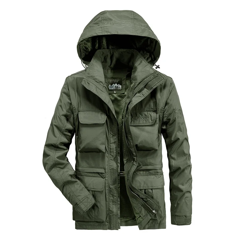 Winter Jacket Men Thick Fleece Military Parkas Big Size Overcoat Thicken Warm Windbreaker Jackets Homme Jacket Coats Outwear
