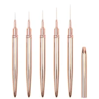 7/9/11/15/20mm Rose gold Nail Liner Brush French Stripe Painting Tools Nail Drawing Pen 1