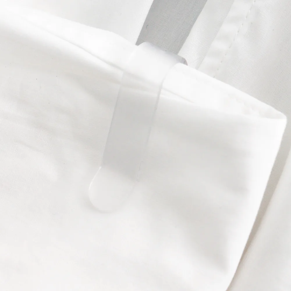 100pcs/lot Plastic Folder Clip Shirt Collar Or T-shirt Clip Pins Dress Garment Packaging Clear Snap