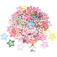 50pcs Colorful Star BB Hair Clips Girls Y2K Cute Star Barrettes Women Simple Metal Snap Clip Headdress Hair Jewelry Accessories