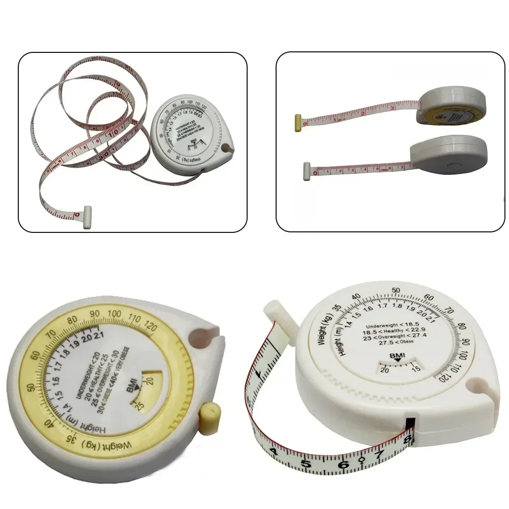Tape Measure Measuring Ruler 1.5m BMI Body Fat Tester Retractable Waist Measuring