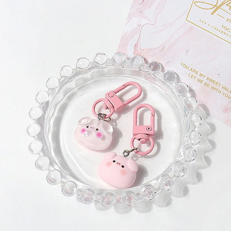 Portachiavi Simpatico A Forma Di Maiale Rosa – Ciondolo Estetico Kawaii Per Borsa, Zaino E Chiavi – Regalo Per Amanti Dei Maialini, Resina Morbida
