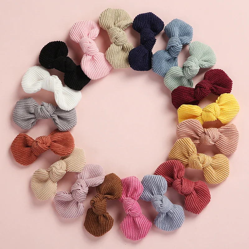 baby-hair-clips-bow-girl-hairpins-corduroy-children-spring-summer-barrette-kids-candy-color-hair-accessories-infant-hairclip