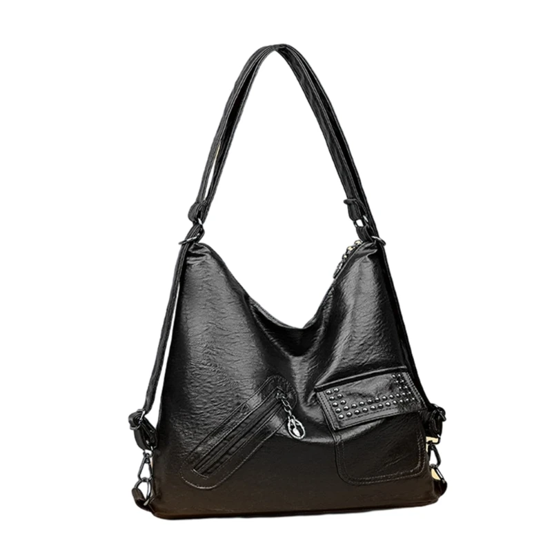 Shoulder Bag for Girl Student Large Capacity Versatile Backpack Vintage Rucksack