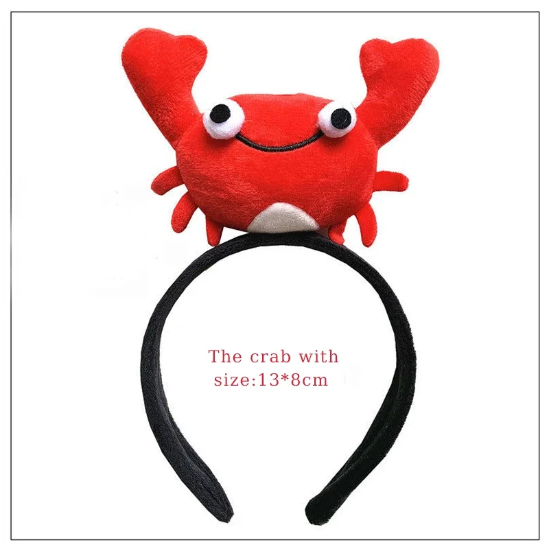 Ocean Children's Day Dress Up Hat Headband Performance Dance Cartoon Headwear Crab Lobster Shark Carp Crocodile Panda Headband unicorn headband birthday headband set