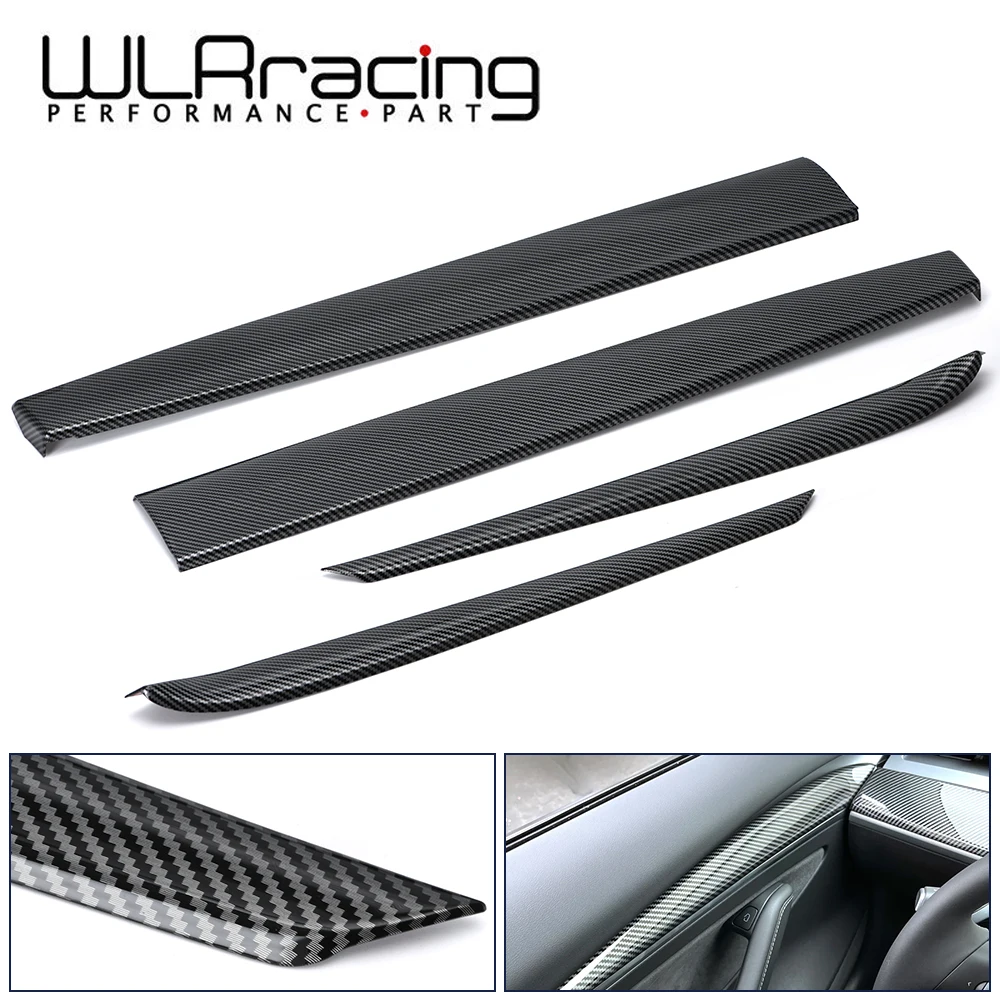 

For Tesla Model 3 2022-2021 ABS Glossy Carbon Fiber Pattern Dashboard Cover Decorative Wrap Cap for Tesla Innner Accessories