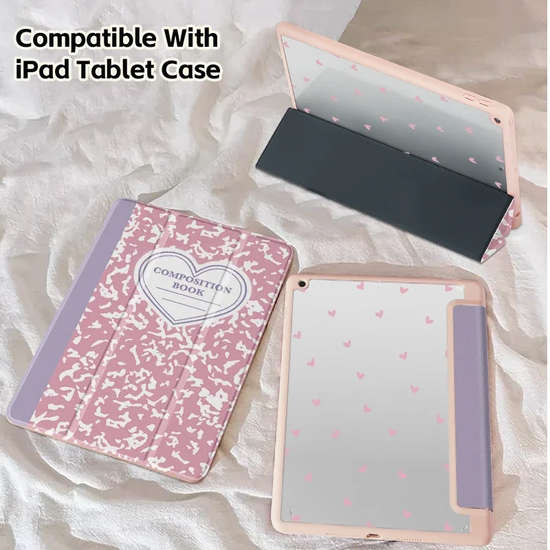 Versatile iPad Case with Sleep/Wake Feature and Pen Slot - Double-Sided Printing Design