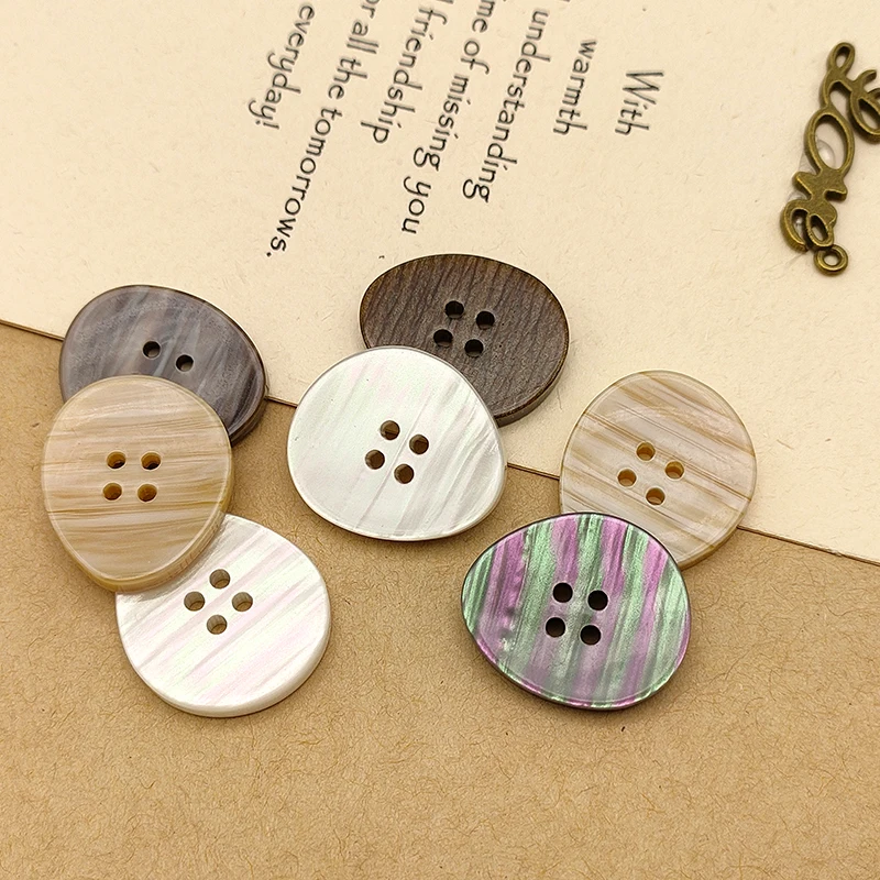 20pcs Irregular Shape Resin Buttons For Clothing Imitation Shell