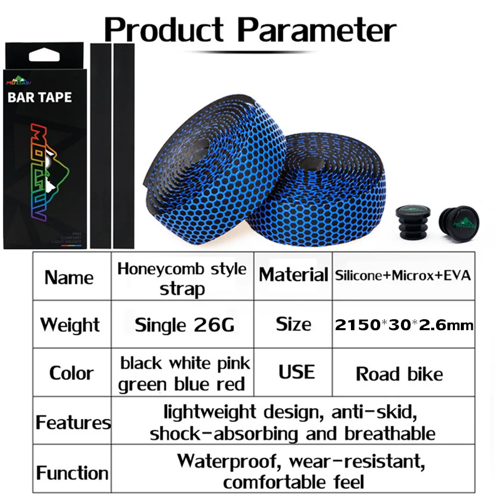 Bike Handlebar Tape Bike Handlebar Tape Silica Gel Road Bicycle Handle Bar Straps Breathable Anti-slip Cycling Racing Fixed Gear Belt