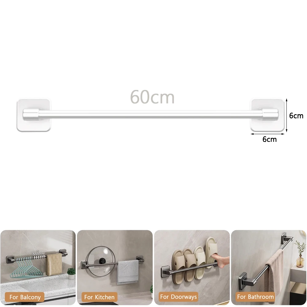 Set Accessori Bagno Quadrati 10 Pezzi Nero Opaco - Portasciugamani 61cm, Anelli, Portarotolo E Ganci