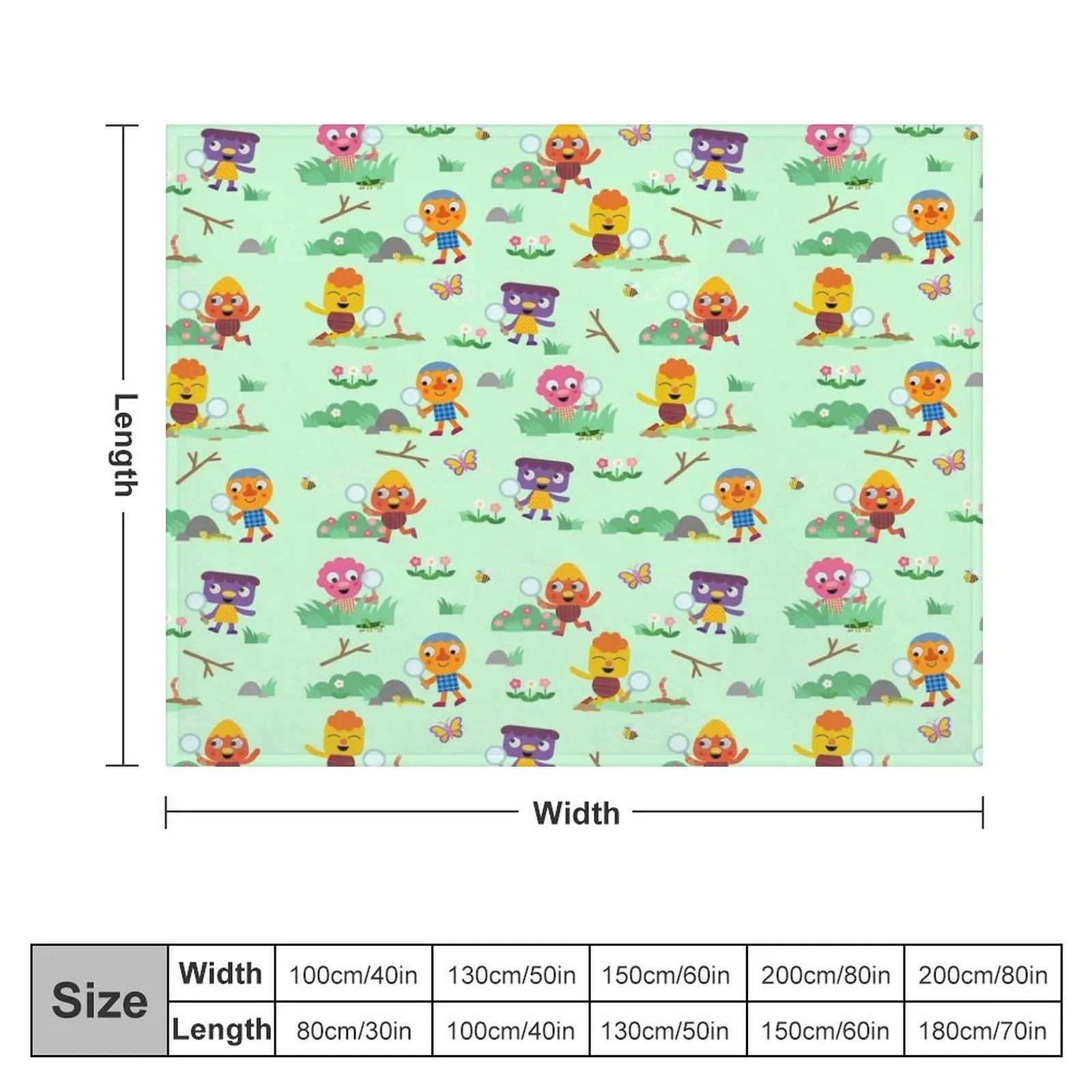 Noodle & Pals Pattern 02 Throw Blanket Plaid Loose Blankets 2