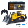 1:16 11 Channels Remote Control Bulldozer Huina 1554 Heavy Duty Bulldozer Kids R/c Engineering Car Christmas Gift 2