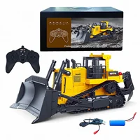 1:16 11 Channels Remote Control Bulldozer Huina 1554 Heavy Duty Bulldozer Kids R/c Engineering Car Christmas Gift 2