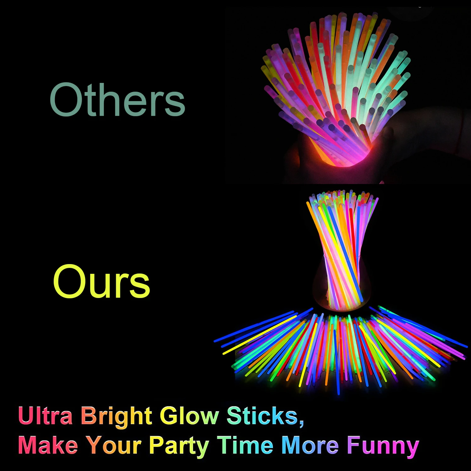 ZPPLD Bastoncini luminosi fluorescenti, 218 braccialetti fluorescenti  luminosi glow, bastoncini luminosi fluorescenti con connettori per fare  collane