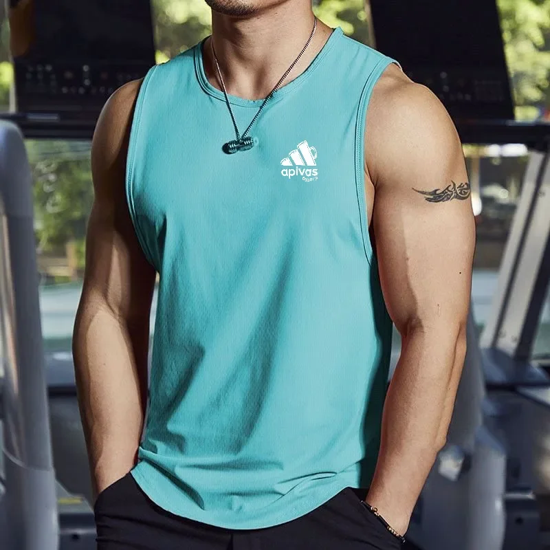 thumbnail image 1 of Camiseta sin mangas esencial para fitness de verano para hombres, para deportes de ocio, fitness, sin mangas, de secado rápido, camiseta de malla, camiseta sin mangas para ejercicio muscular, 1 of 5