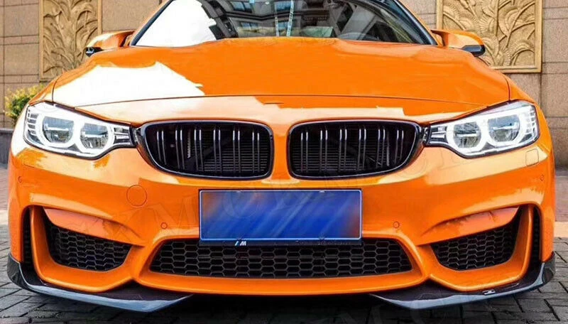 BMW F80 M3 F82 F83 M4 2014-2019 리얼 탄소 섬유 프론트 범퍼 사이드 스플리터 립, 하부 공기 흡입구 스포일러 코너 커버