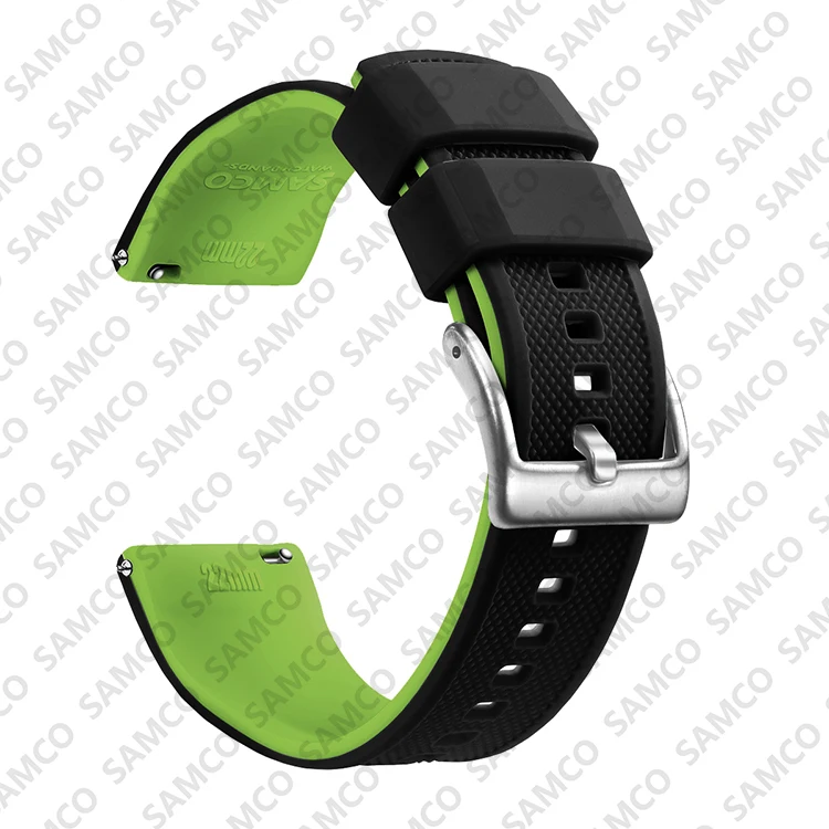 Deluxe Soft Silicone Rubber Waterproof Watch Band - Quick Release Sport Strap