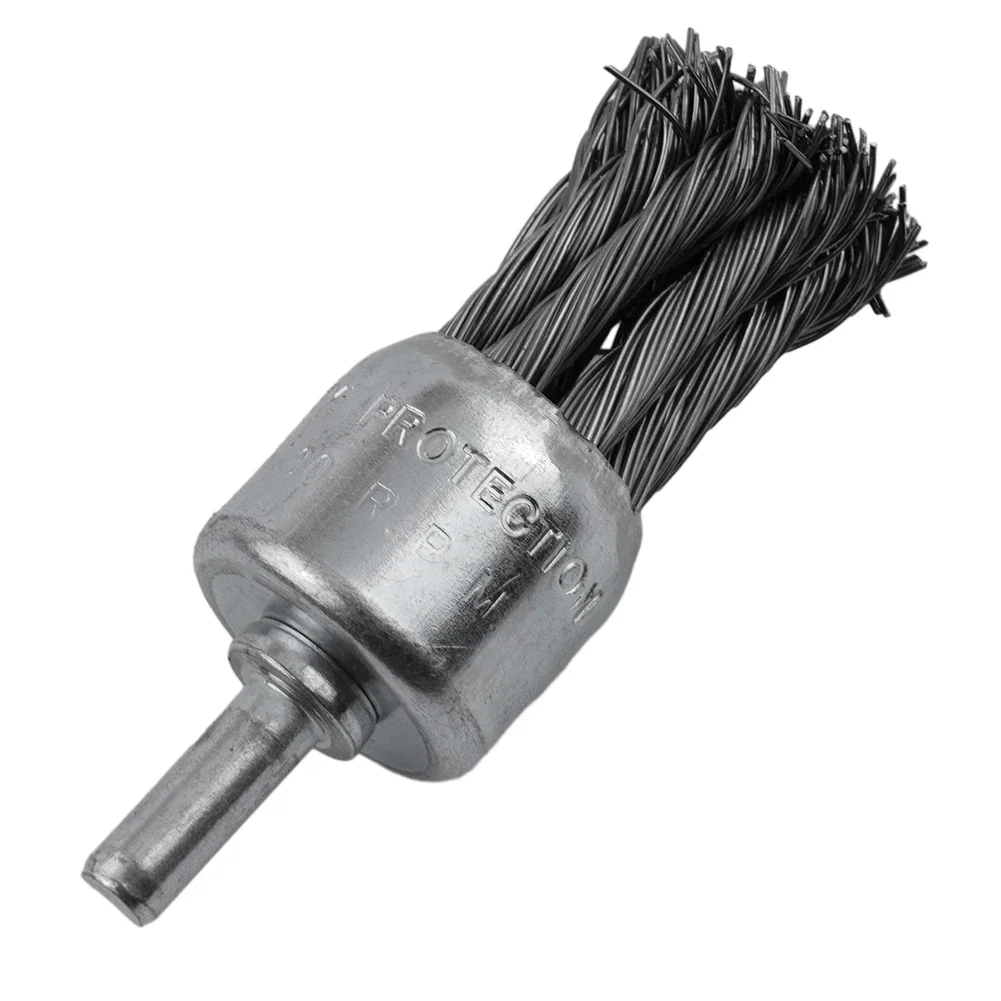 25/20mm Steel Brush Knot Wire End Brush Rust Paint Removal Tools With Shank For Die Grinder Or Drill Polishing