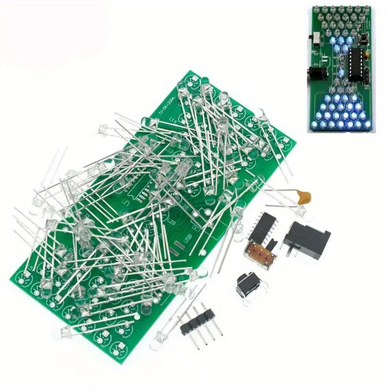 5V DIY Electronics Hobbyist Hourglass Kit with LED Light, Practice Electronic Component Welding, Programmable Microcontroller - Image 2