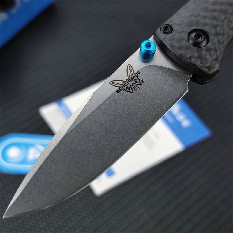 Carbon Fiber Mini Bugout BM 533/535s Pocket Folding Knife S90V Blade Handles Outdoors Tactical Defense Survival Tools Gift Knife 4
