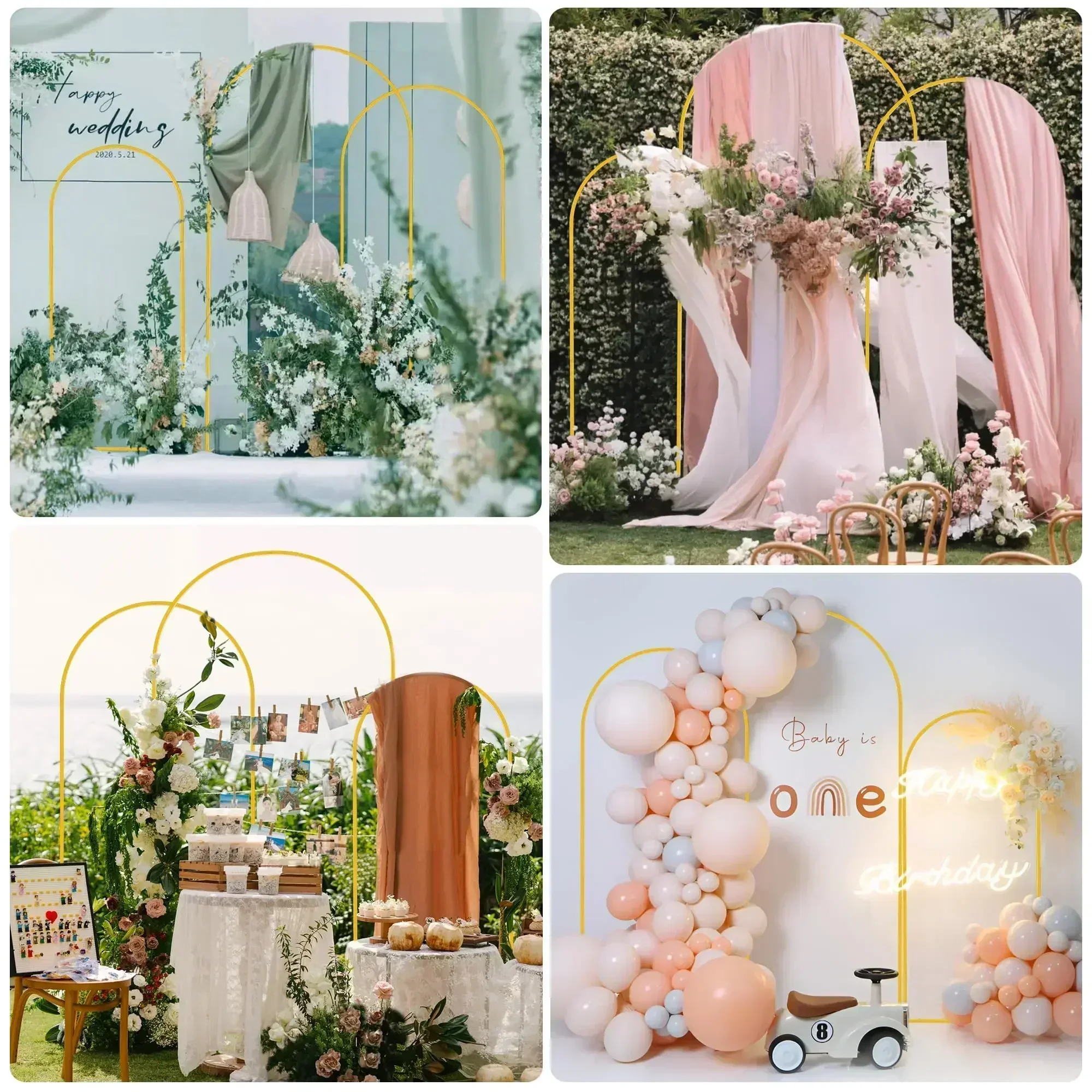 Wedding Arch Stand 1PCS Metal Arch Balloon Iron Frame For Party Decoration
