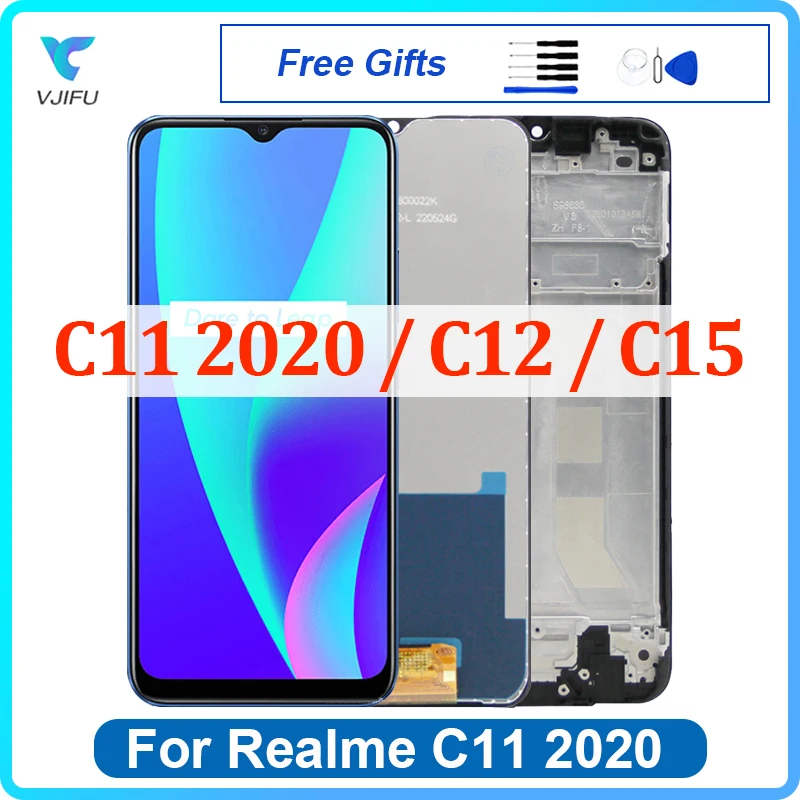 

6.5'' Original LCD For OPPO Realme C11 2020 RMX2185 Display Touch Screen For Realme C12 C15 RMX2189 Digitizer Assembly Replace