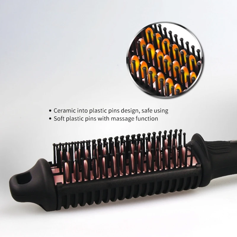 Beard Hair Straightening Brush Hot Heated Comb Men Beard X7XA