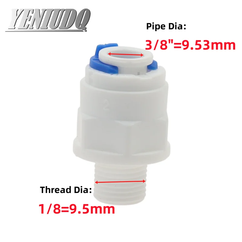 1/4 Zoll 3/8 Zoll Wasserfilter-Schnellverbinder auf 1/2 Zoll 3/4 Zoll Außengewinde/Innengewinde, gerade Anschlüsse, RO-Wasserfilteranschluss – Detail 4