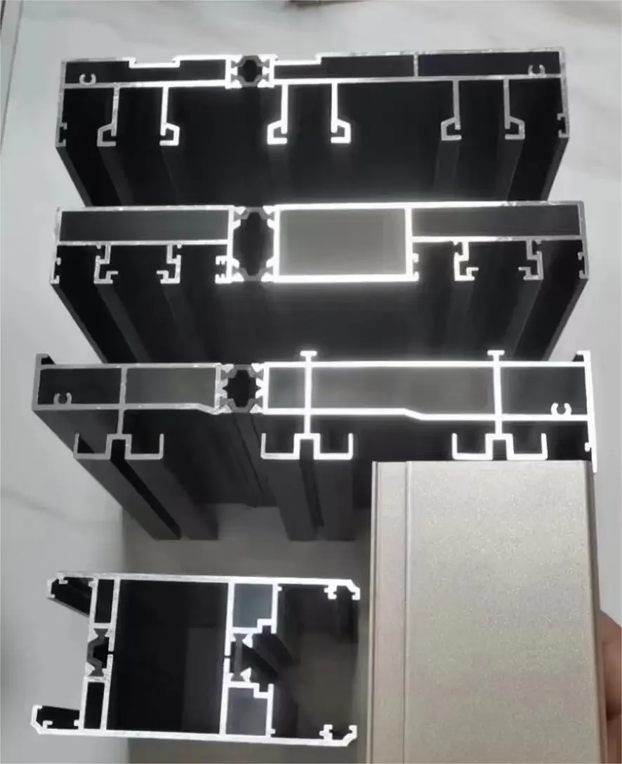 Modern Interior Exterior Patio Garden Double Glass Door Minimalist Design Partition Thermal Break Aluminum Sliding Door