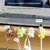 Set Cute Animal Design Adhesive Cord Holder 2pcs Silicone Cable Organizer Multipurpose Wire Management Clips For Desk And Drawer 1