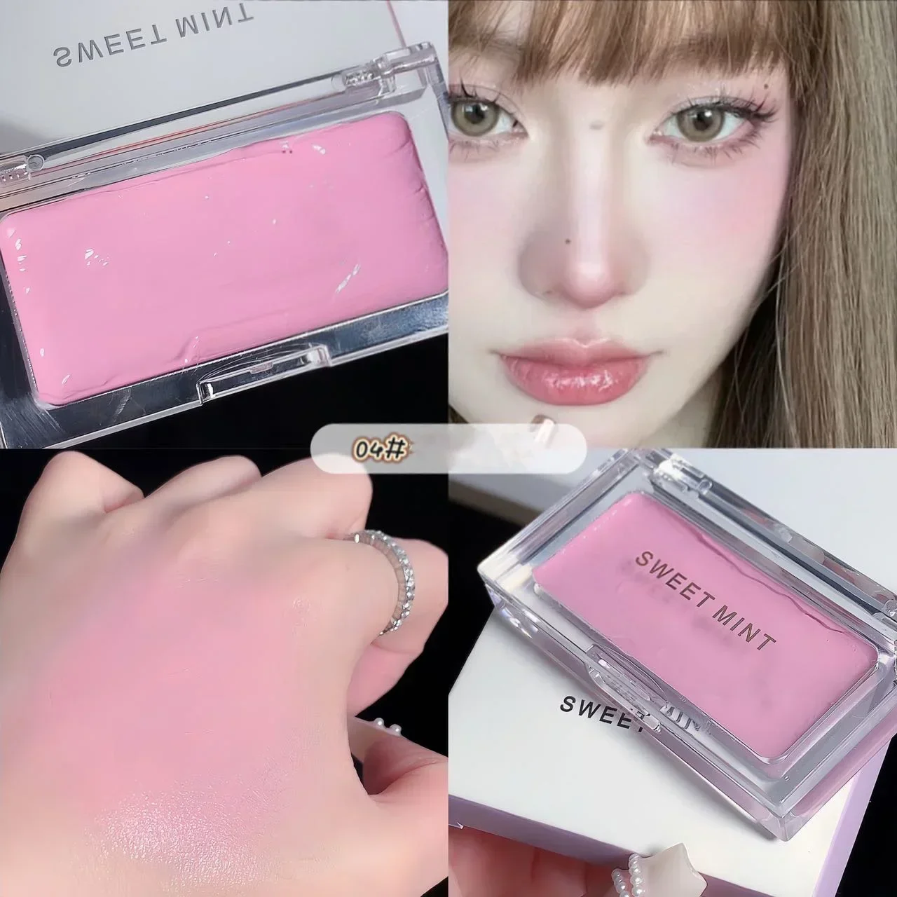 Coral Orange Blush Makeup Palette 5 Color Moist Creamy Texture Pink Rouge Lasting Natural Cheek Tint Waterproof Blusher Cosmetic 5
