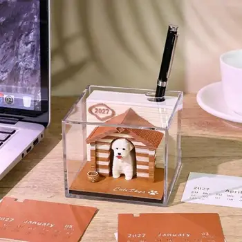 Calendario 2027 con Pezzi di Carta 3D Staccabili, Blocco Note Artistico Intagliato, Decorazione Natalizia da Scrivania