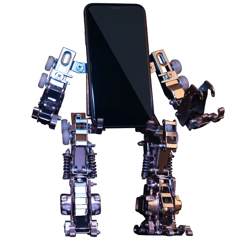 

Mecha Model Kit Metal 3D Puzzles Mechanical Creative Mobile Phone Stand DIY Assembly Toys for Teens Adults Collection Gift