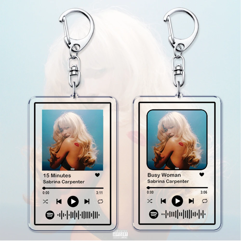 Beliebte Sängerin-Schlüsselanhänger für Frauen, Accessoires, Tasche, Lieder, beschäftigte Frau, Espresso, Playlist-Code, Schlüsselanhänger, Schmuck, Fans, Geschenke