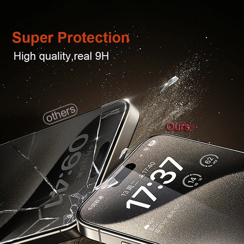 Premium Tempered Glass Screen Protector Set - Easy Install, Dust-Free, HD Clarity